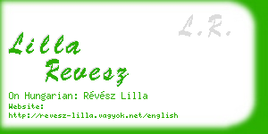 lilla revesz business card